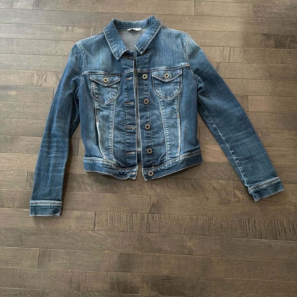 Mavi Women's Dark Blue Denim Jean Jacket